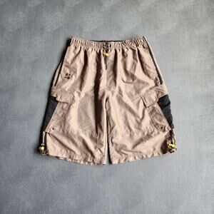 Vintage Baggy OTB One Tough Brand Olive Green Cargo Polyester Shorts XL